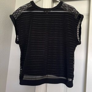 Black Mesh Women's Top